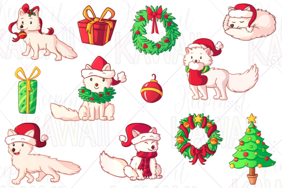 Arctic Fox Christmas Illustration Review