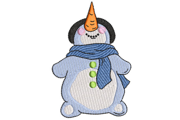 Big Carrot Nose Snowman for Christmas Design