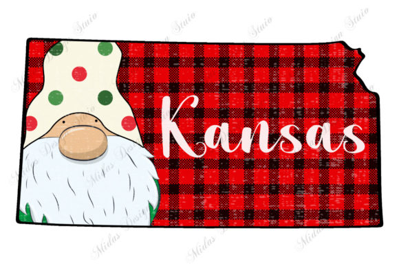 Buffalo Plaid Kansas Christmas Craft Design