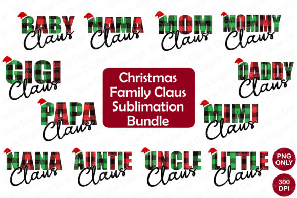 Christmas - 12 Bundle Sublimation for Crafts