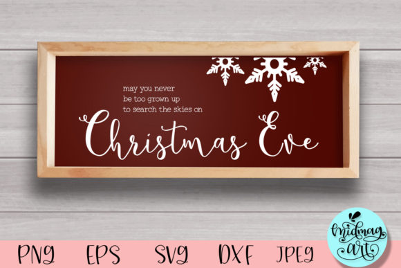 Christmas Eve Wood Sign Svg for Crafts Projects