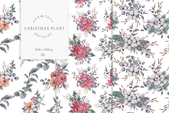 Christmas Floral Seamless Patterns Review