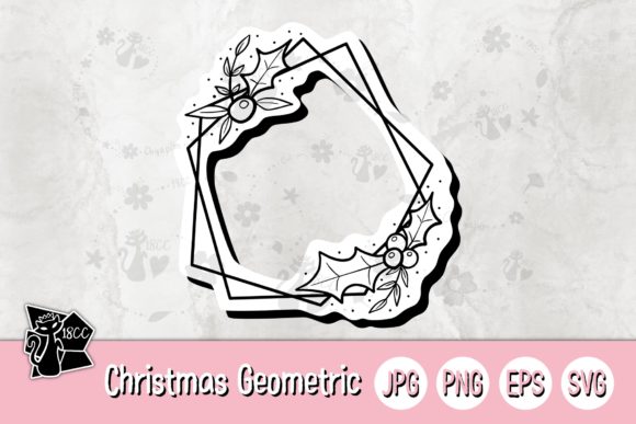 Christmas Geometric Frame for Crafts