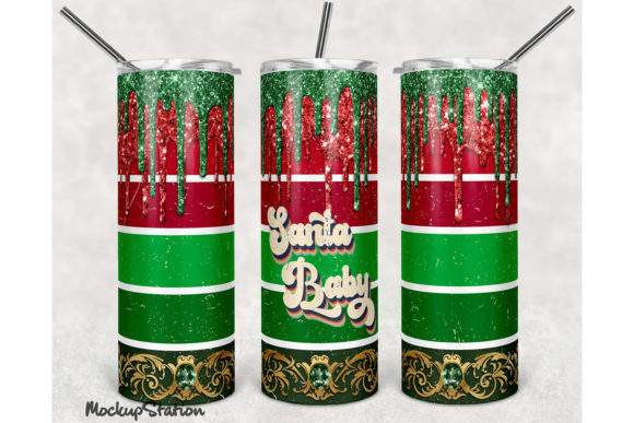 Christmas Glitter 20 Oz Skinny Tumbler for Crafts