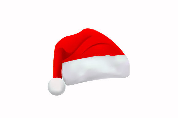 Christmas Hat Realistic Illustration for Branding and Marketing
