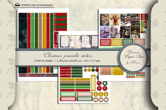 CHRISTMAS Printable Planner Sticker for Branding and Illustrations