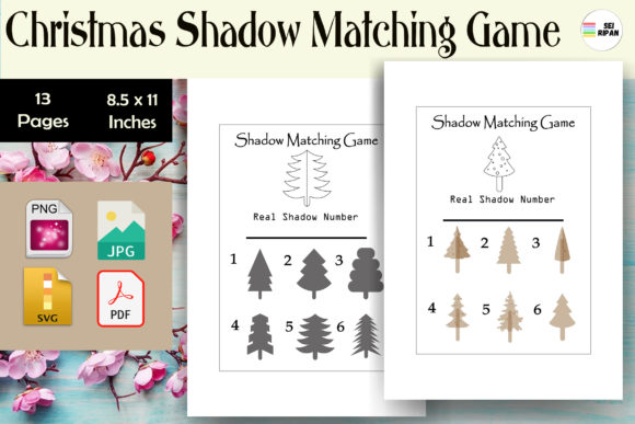 Christmas Shadow Matching Game - KDP for Kdp Interiors