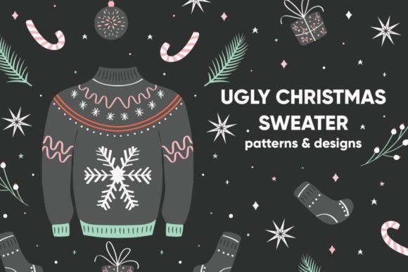 Christmas Sweater Patterns Design Illustrations