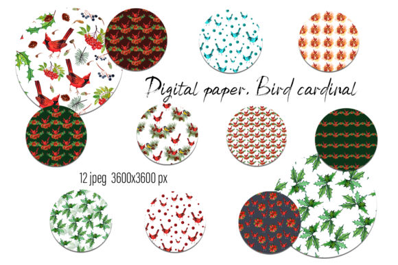 Christmas Winter Digital Paper Patterns for Local Business Branding