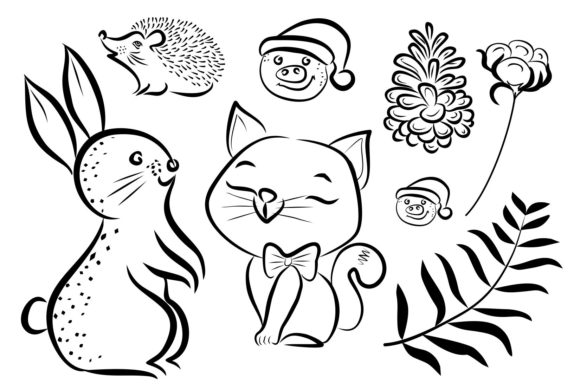 Cute Christmas Hedgehog and Rabbit Crafts