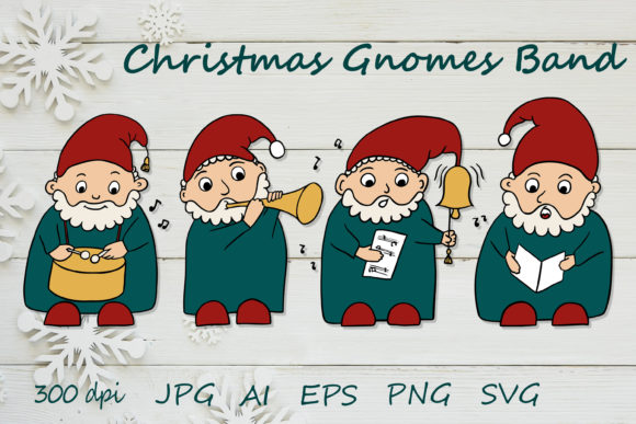 Gnomes Christmas Bundle for Crafts and Web Design