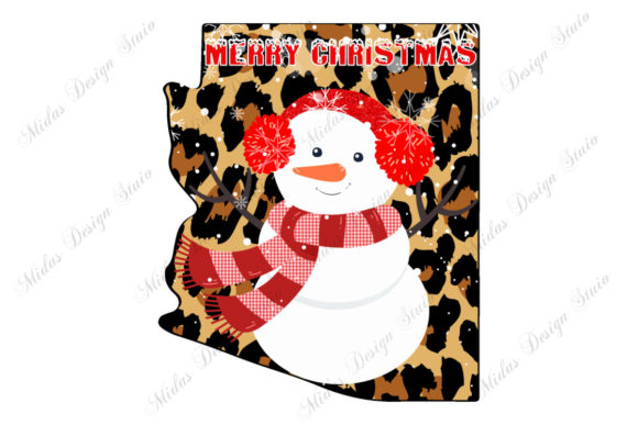 Leopard Christmas Arizona with Snowman Crafts