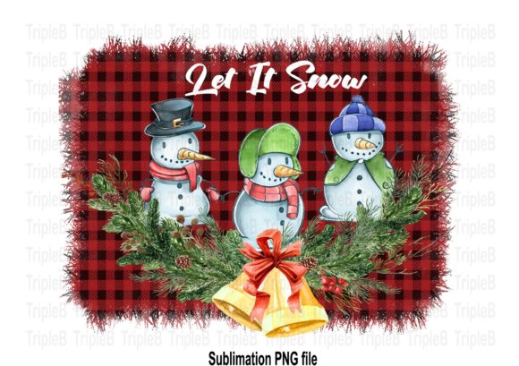 Let It Snow Merry Christmas Sublimation for Crafts